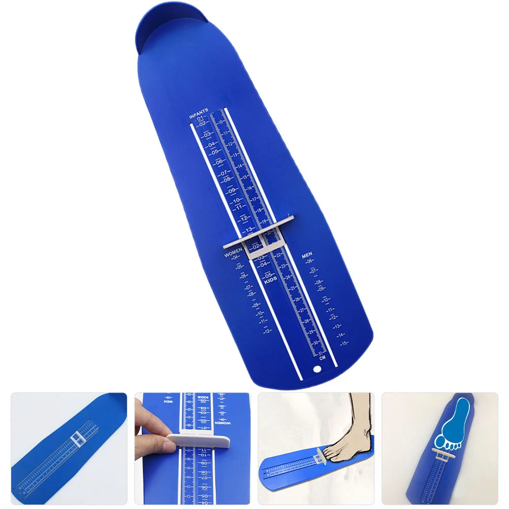 2 Pcs US Size Shoe Measuring Equipment Foot Ruler 2pc Blue Device for Buying Shoes Devices Adults Measure Plastic Sizer