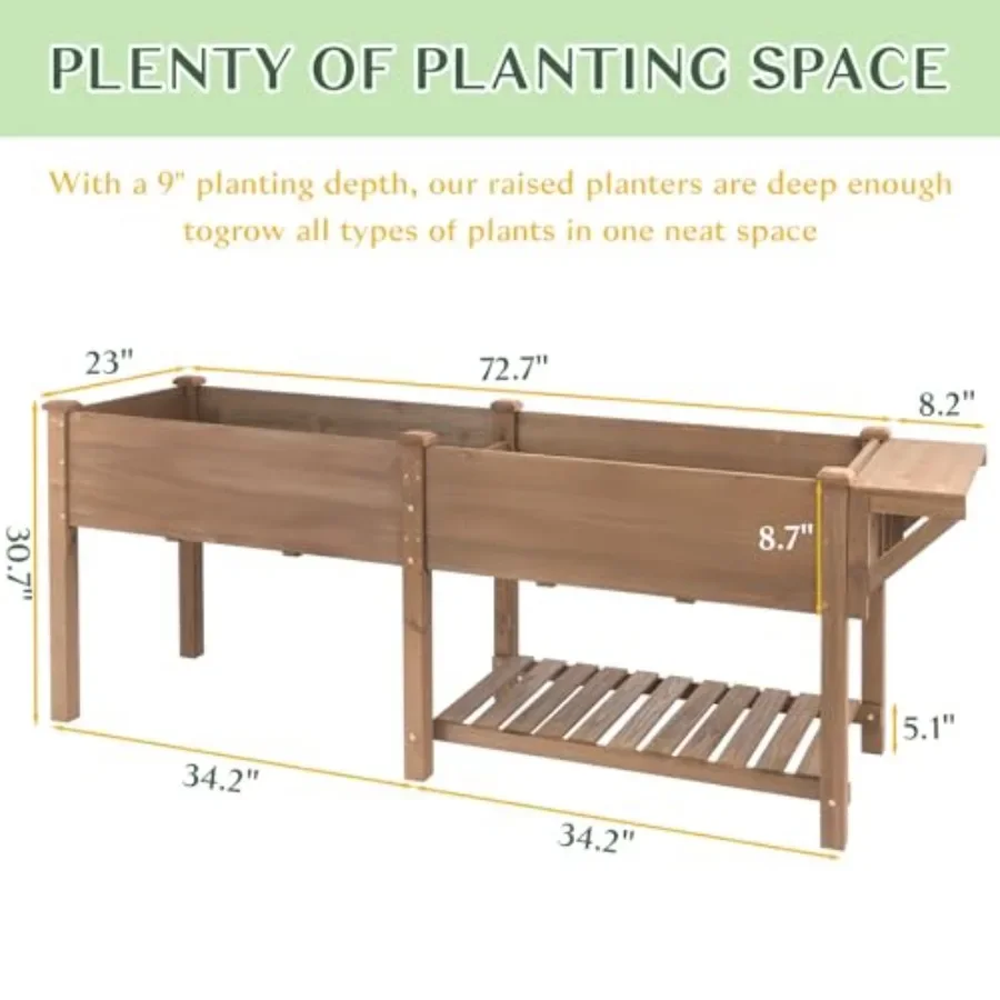 Raised Garden Bed Outdoor with Legs, 81