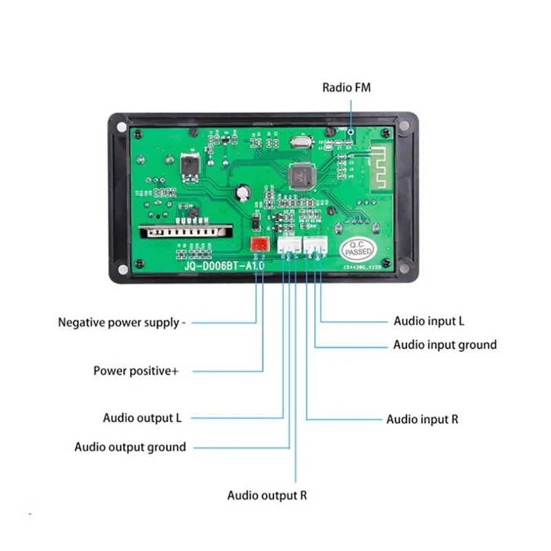 DC 12V MP3 Decoder Board Amplifier Car Radio Receiver Mp3 Player Bluetooth V5.0 USB SD Module MP3 FM AUX Recording image 5