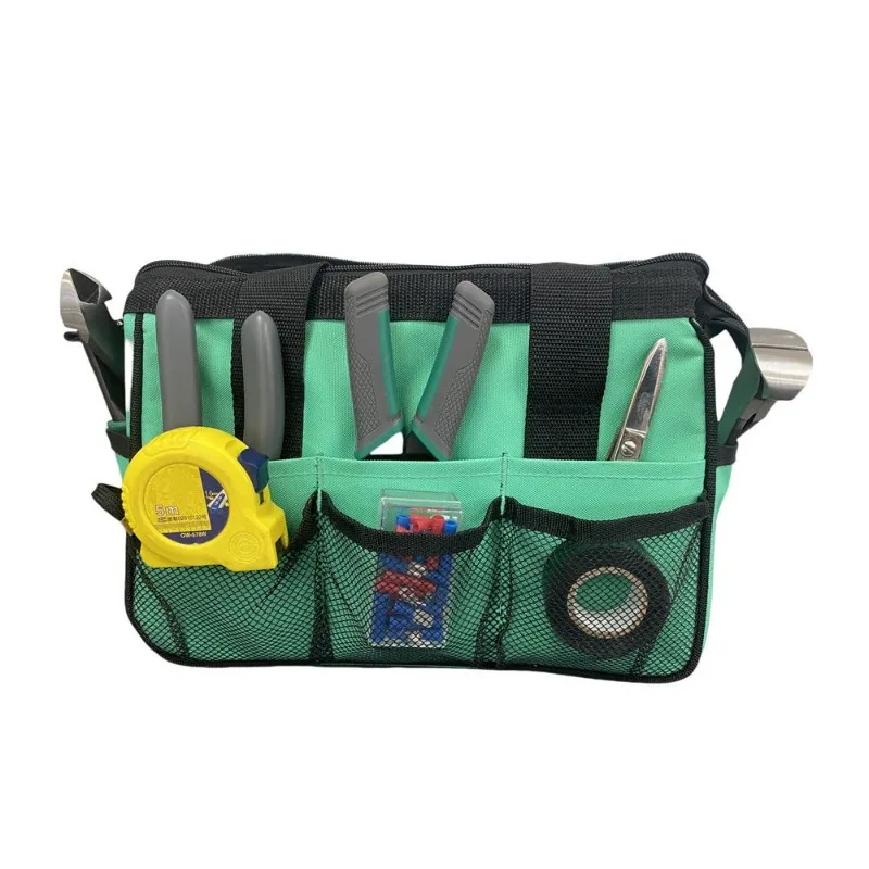 12 Inches Multifunctional Tool Bag Oxford Cloth Professional Toolkit Electrician Supplies Tools Organizer Bag Holder Portable