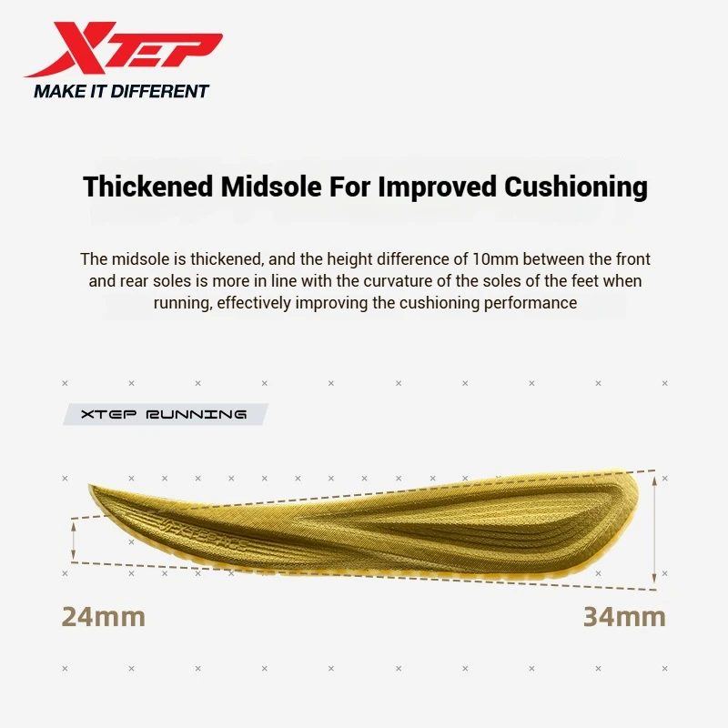 Xtep QINGYUN Running Shoes for Women 2025 Spring Lightweight Cushioned Wear-Resistant Training Professional Sneaker 975118110054