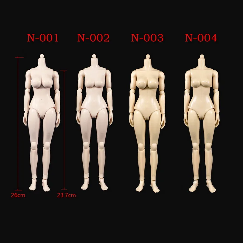 Female Body Model for Dollhouse, Tabletop Decoration, No Head, BJD, N001-4, 1:6