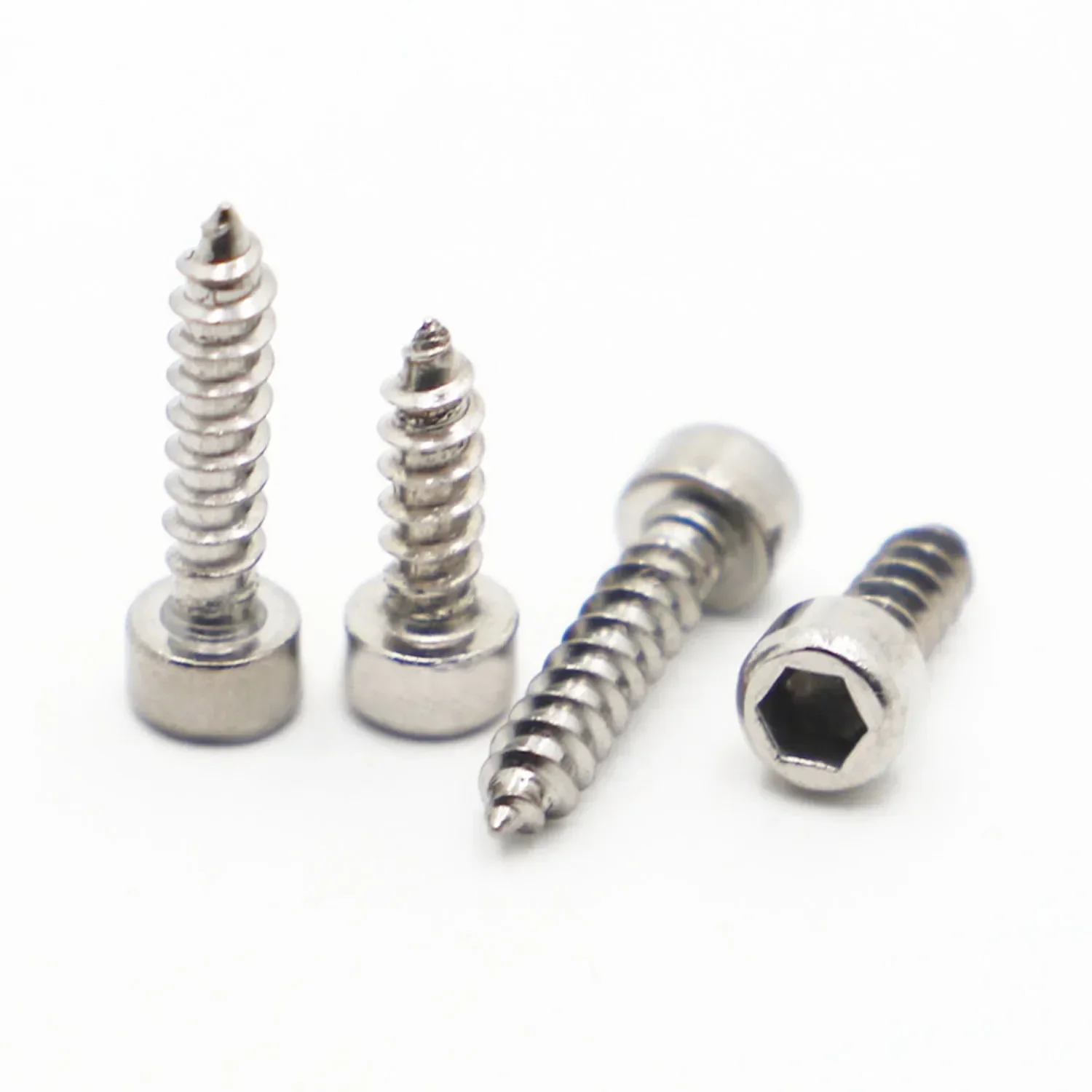 10-50pcs 304 Stainless Steel Hex Allen Socket Cap Round Head Self-tapping Screws M2 M2.6 M3 M3.5 M4 M5