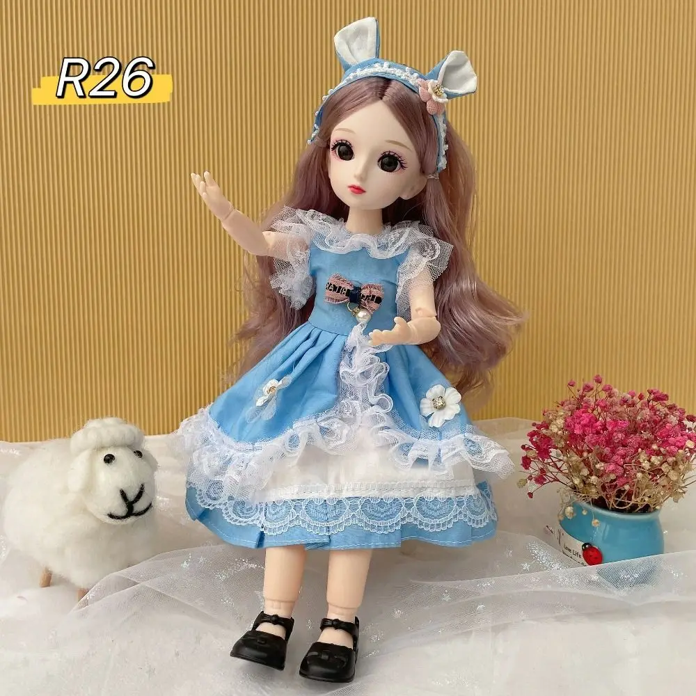 1 Set Attractive Eyes 30cm Bjd Doll with Clothes Long Hair Elegant Princess Dress Up BJD Dolls 30cm Anime