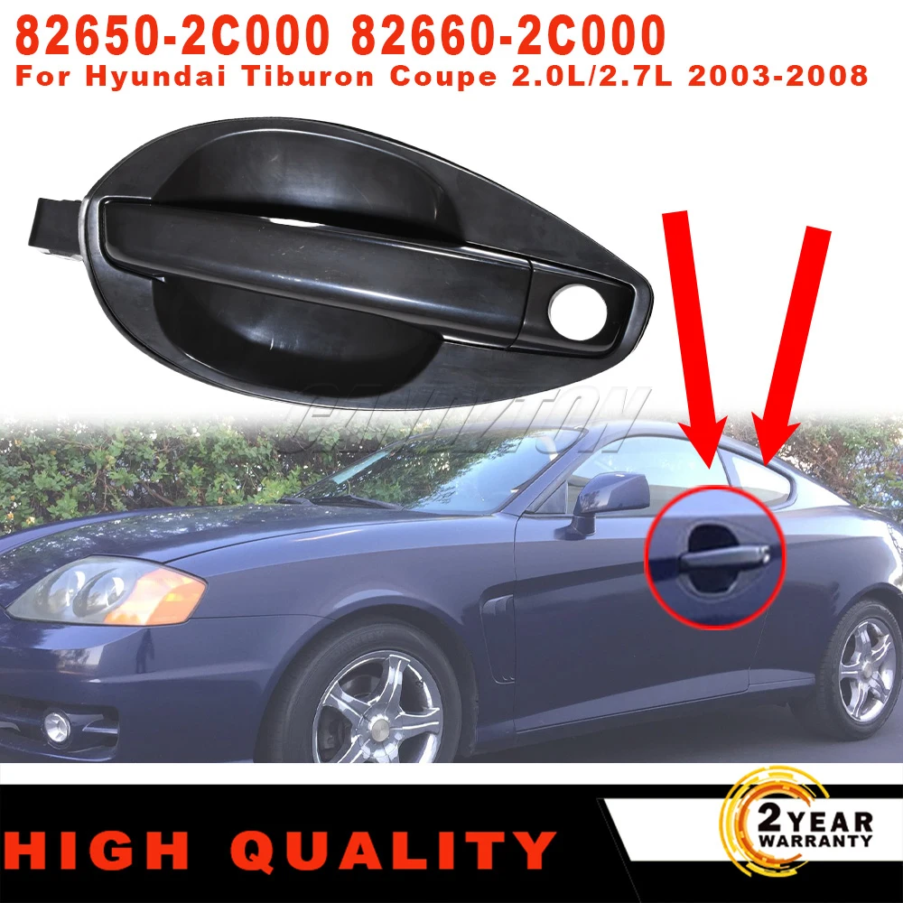 Para Hyundai Tiburon Coupe 2003-2008 2.0L/2.7L nuevo pestillo de manija de puerta delantera izquierda + derecha 82650-2C000 82660-2C000 accesorios de coche