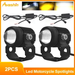 Motorcycle LED Lights 12V-24V 30W Universal Headlight LED Motorcycle Auxiliary Spotlight Lamp Moto Fog Light Accessories