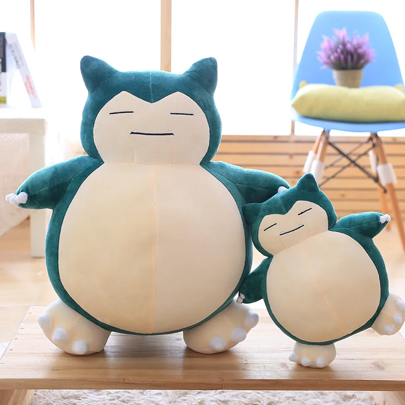 Duży rozmiar Anime Snorlax pluszowa lalka Pokemon pluszowa zabawka słodki miś miękkie poduszki prezent urodzinowy dla dzieci