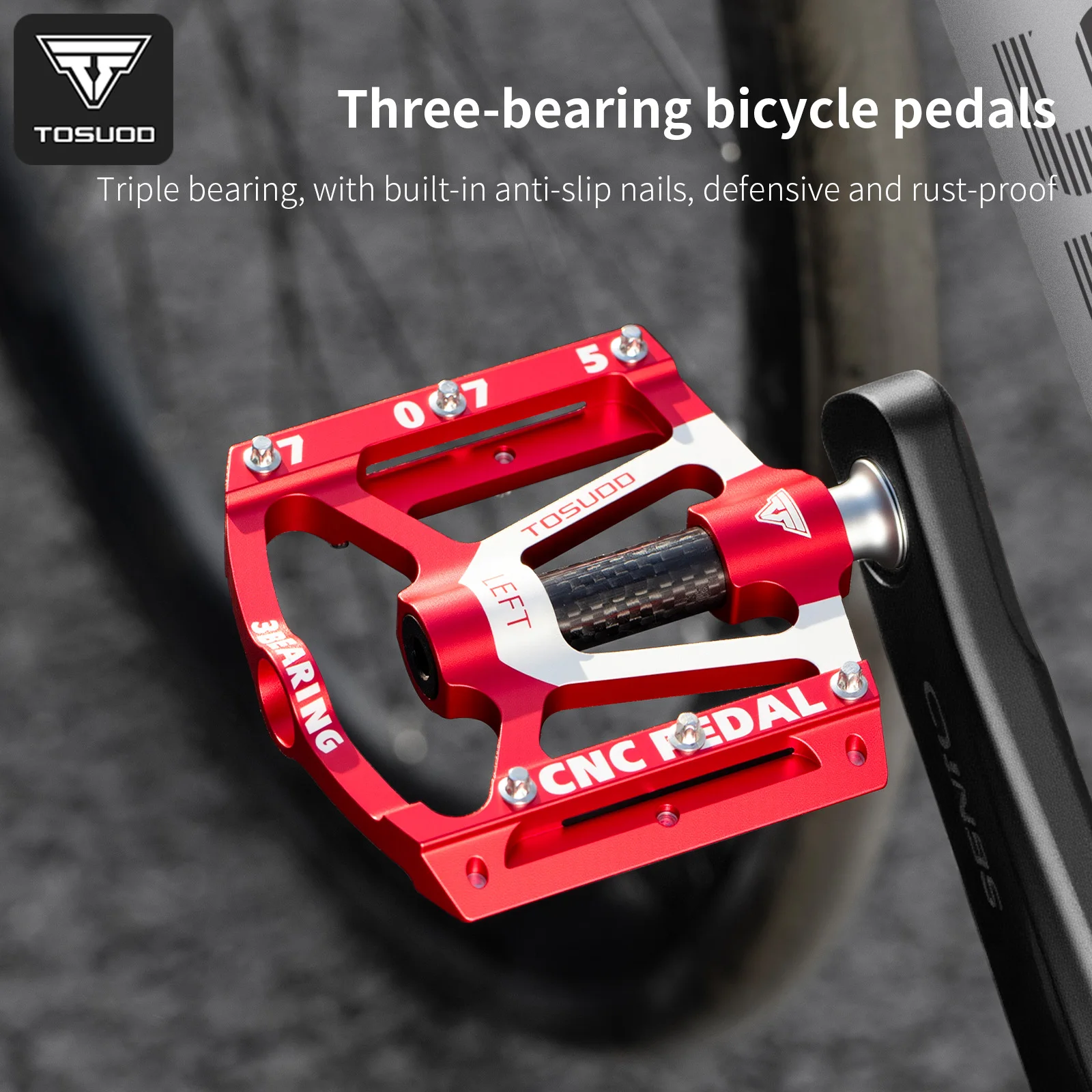 

TOSUOD велосипедные педали с подшипниками, противоскользящие водонепроницаемые легкие велосипедные педали для горного и шоссейного велосипеда с установочными инструментами