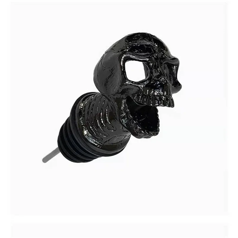 هالوين الجمجمة رئيس النبيذ المدفق ، سدادة زجاجة ، لوازم الزينة ، صب صنبور ، شبح مهرجان الطرف ، نادي بار الملحقات #4