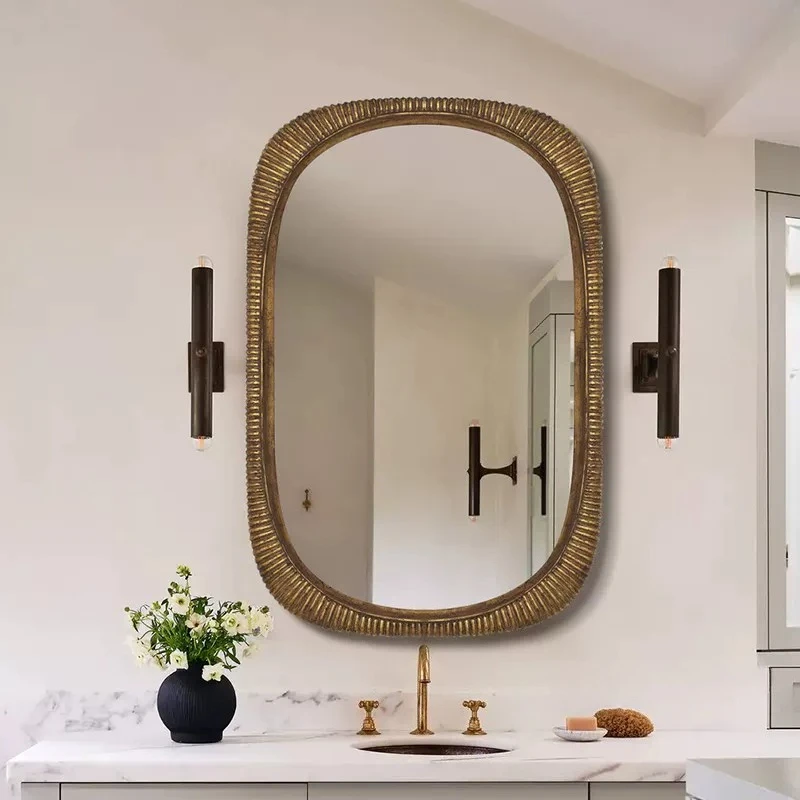 Nordic Bathroom Mirror Aesthetic Decoration Living Room Korean Style Mirror Makeup Dressing Table Spiegel Wand Home Decorations