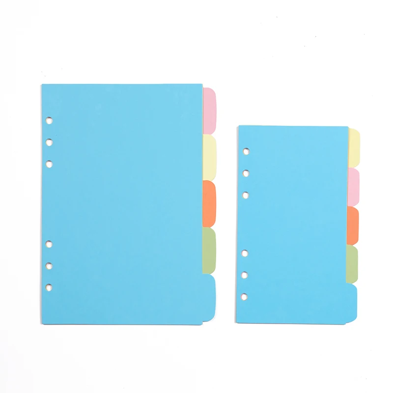 Notebook standard A5 A6 A7 loose-leaf notebook paper index paper 6 holes daily memos 5 sheets index filler papers