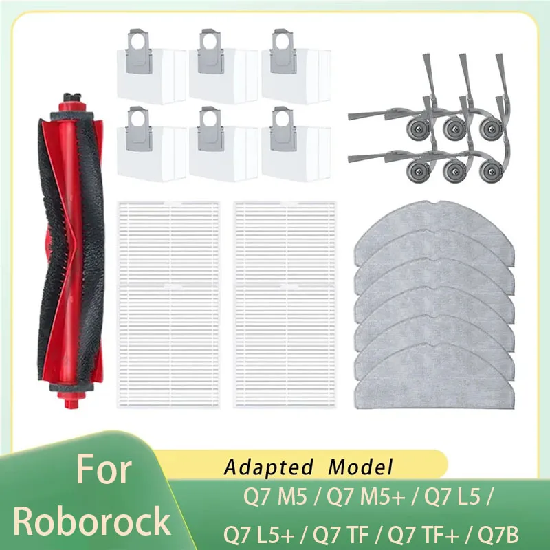 pecas-compativeis-com-roborock-q7-m5-q7-m5--q7-l5-q7-tf-q7b-q7t-plus-escova-principal-filtro-pano-de-limpeza-saco-de-poeira