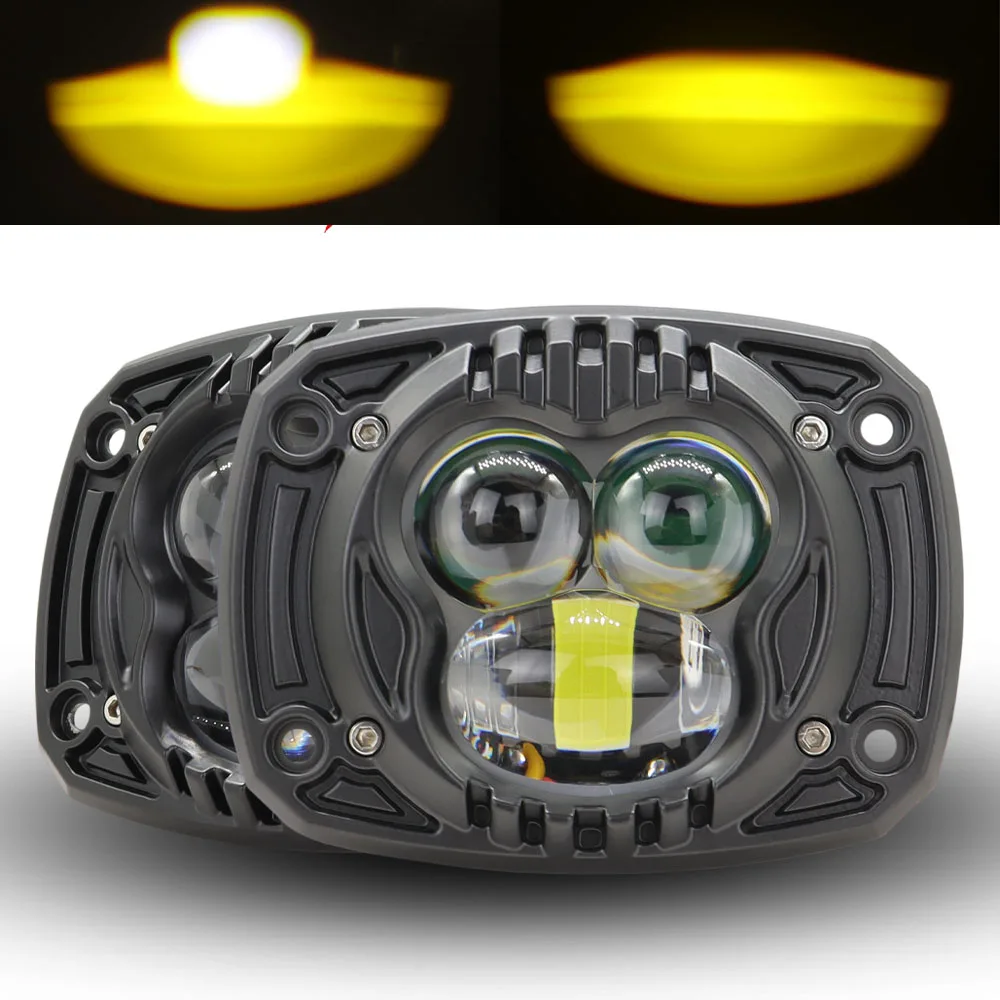 

3" 4" flush mount led offroad work light Laser Super led light pods 12V 24V for Car Truck Off Road 4x4 Square Driving Fog lamp