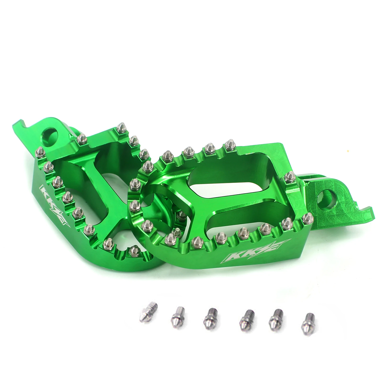 

STLF KKE CNC Motorcycle Parts Aluminium Alloy Foot Pegs Supermotard Footrest Foot Pedals Fit KX250F KX450F 2007-2022 Gr