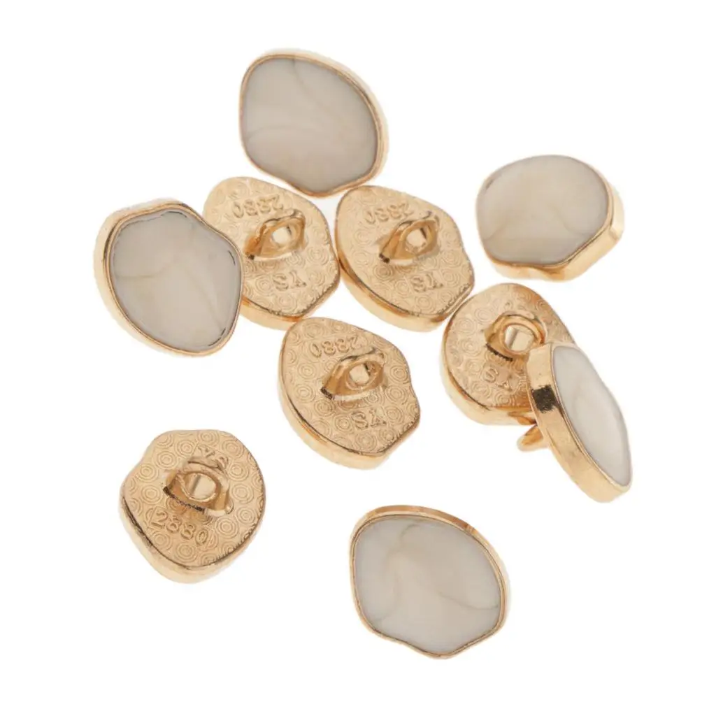 Metal Marble Enamel Shank Buttons Flatback Decorative Buttons for Fabric Covered Button Crafts and Gift Tags