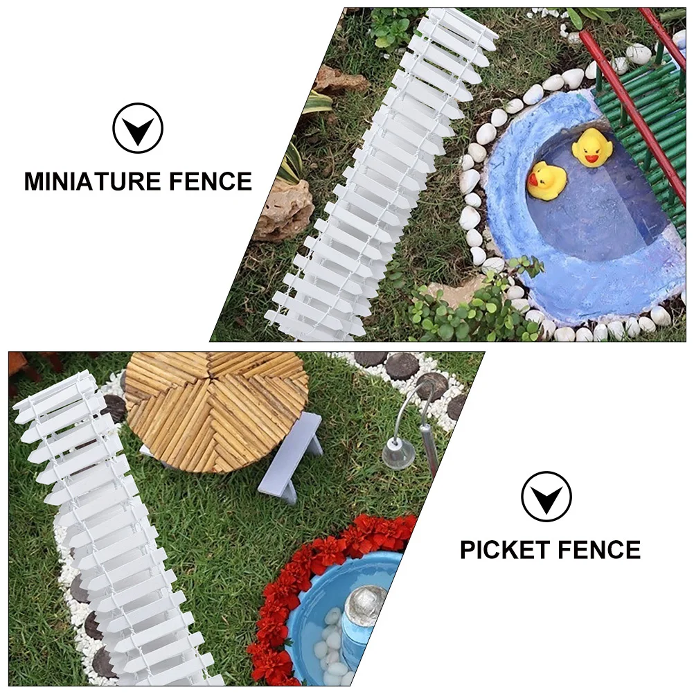 

3Pcs Mini Fence Set High Quality for DIY Micro Landscape Garden Mini Plant Pot Decor Wood Miniature Fence Ornament