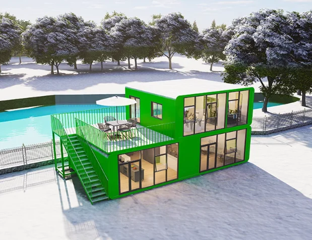

Stylish Garden Glass House Sunroom Natural Light Leisure Space Design with Sandwich Panel Material