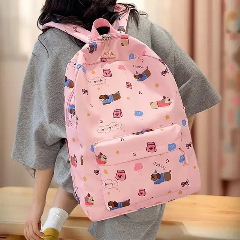 حقيبة ظهر مطبوعة على شكل فن الجرو الساحر، كيس أكاديميا كاجوال كبير الحجم، حقيبة سفر معاصرة وفريدة من نوعها تحية