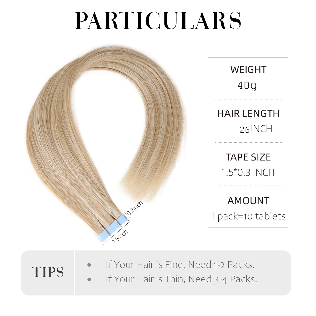 26 Inci 10 Buah Pita Sintetis Dalam Ekstensi Rambut Lurus Pita Warna Campuran Perekat Tak Terlihat Mulus Dalam Ekstensi Rambut untuk Malam Hari