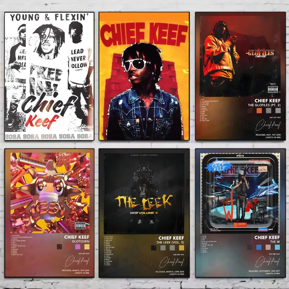 Rapper C-Chief Keef Album Cover Poster Trendy Wall Art Aesthetic Room Decor Print Living Room Bedroom Home Decoration