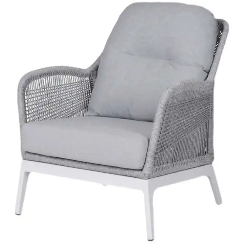 

Rope chair sofa leisure villa open-air courtyard garden teak coffee table