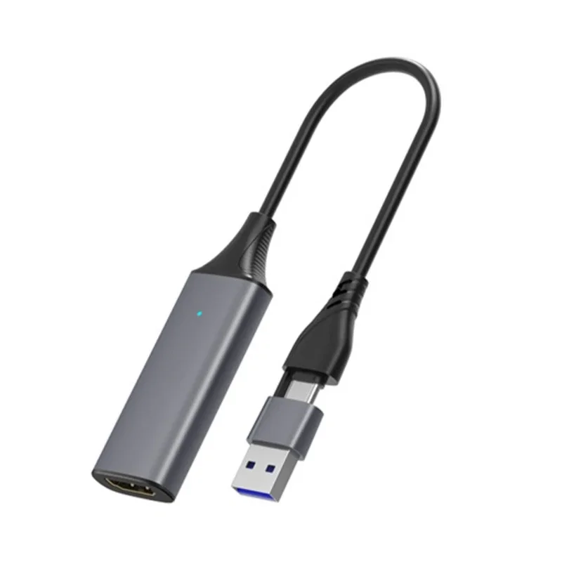 Video Capture Card 4K HDMI to USB/Type-c Video Grabber for PC Computer Camera Gaming Live Streaming Video Recorder