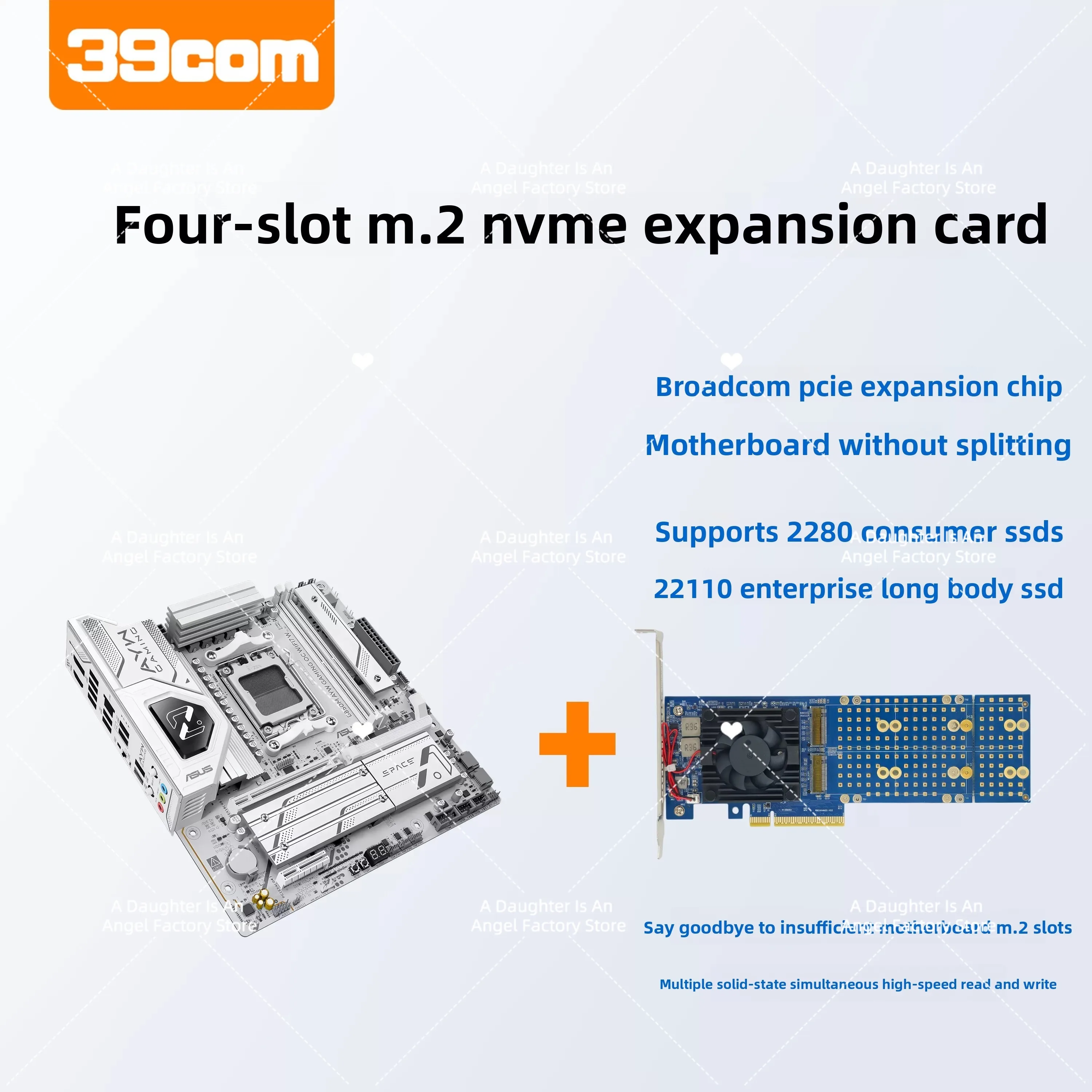 PCIe 4.0x8 non-splitting PLX88024 video editing NAS Feiniu, M.2 hard drive NVMe expansion card