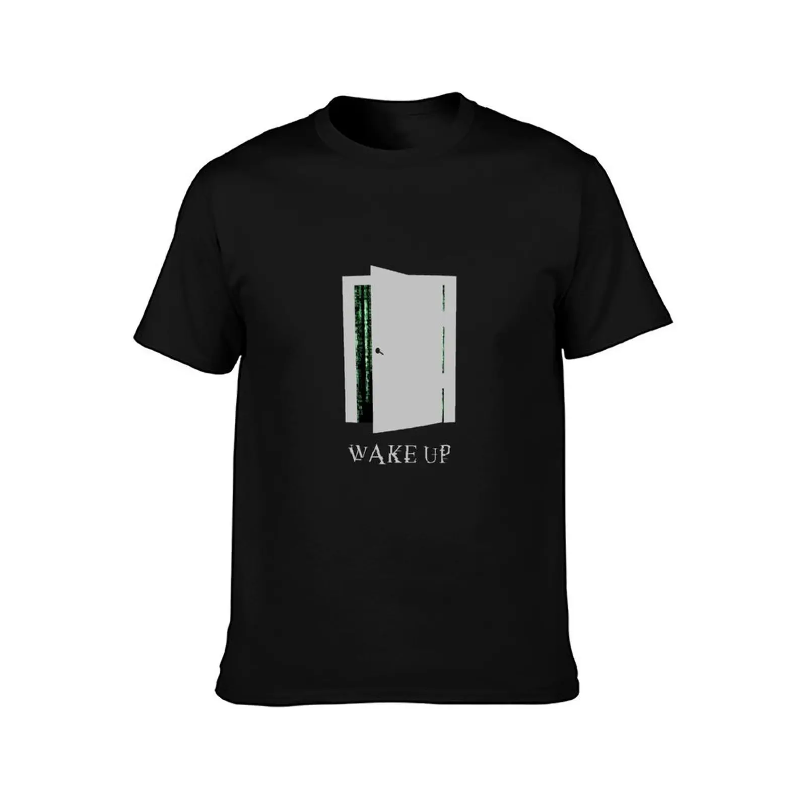 Wake up - Door to Matrix T-Shirt Trendy Pattern for Men T-Shirt