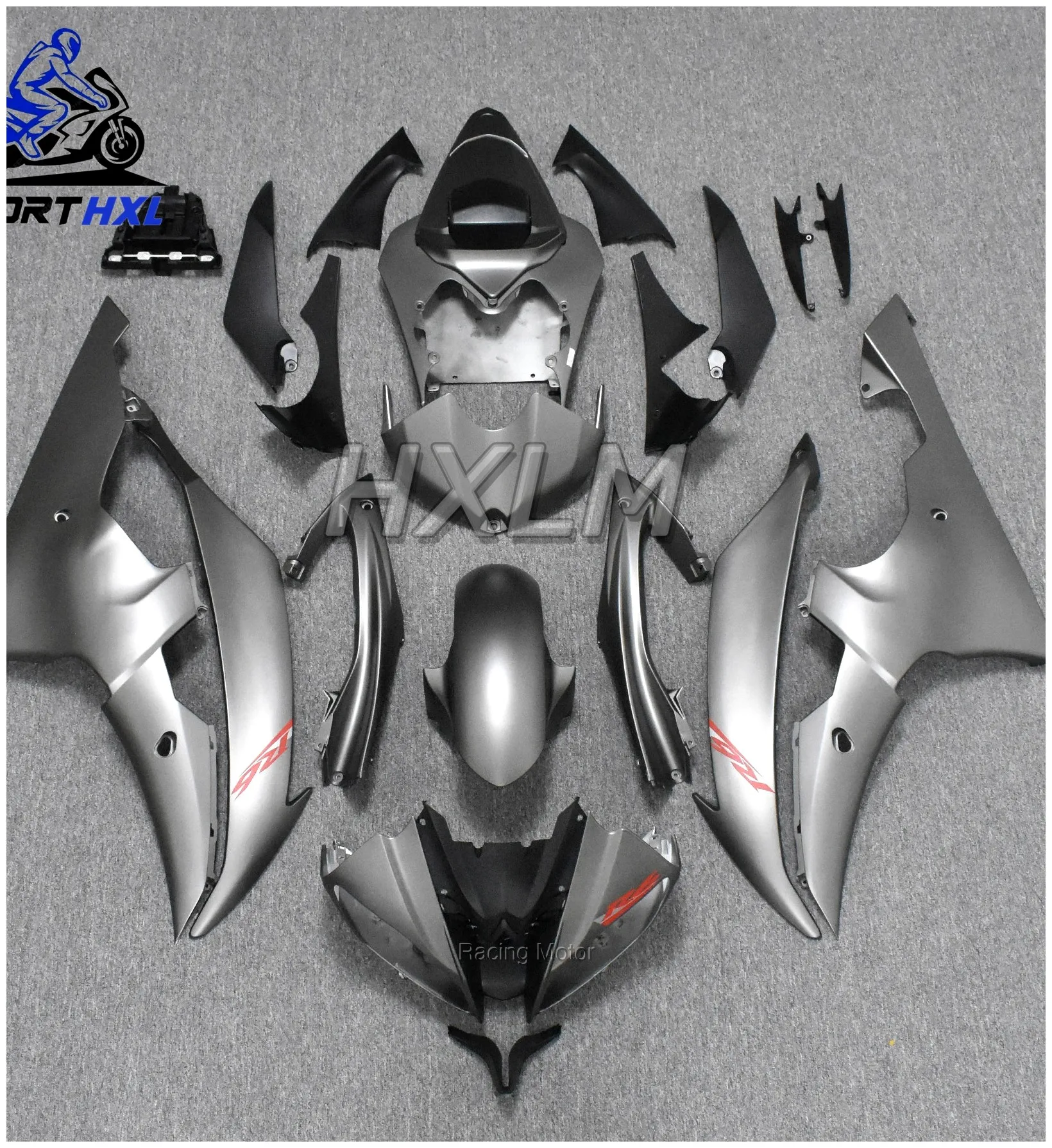 New ABS Fairings Kit Fit For YAMAHA YZF- R6 08 - 16 Bodywork Set Custom Gray | Racing Motor Store