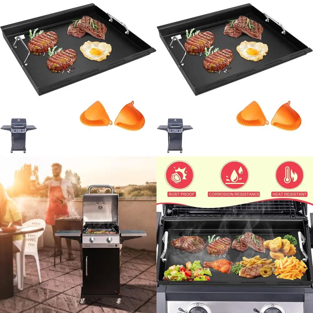 

Char-Broil 2 Burner Flat Top Griddle Inserts - Compatibility with Models 463251414, 463660421, 463630422, 463655621, 463343015,