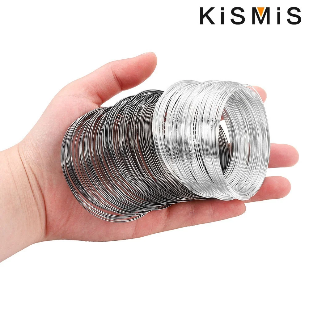 Memory Wire Stainless Steel 100 Loops for DIY Jewelry Making Bracelets and Bangles Tools and Accessories