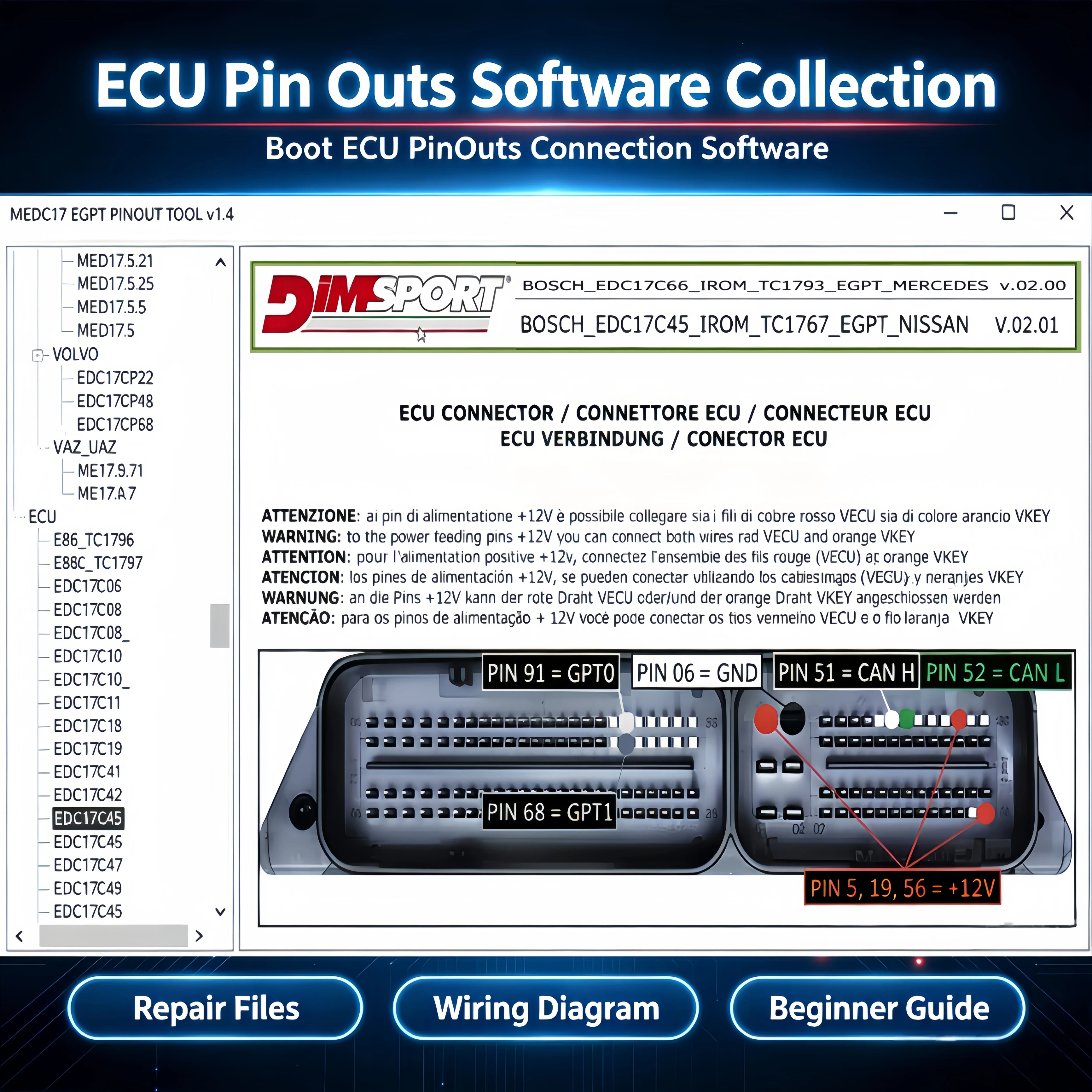 2026 Hot! ECU Pinout & Boot Connection Software Bundle | ECU Repair Wiring Diagrams Collection, Beginner Editable Circuit Guide