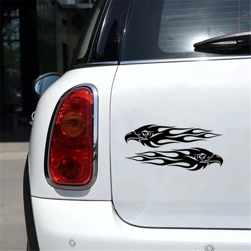 1 Set DIY Car Sticker Eagle Flame Decal Motorcycle Cover Scratch Sticker Safety Bicycle Sticker Bicycle Accessories Cycling