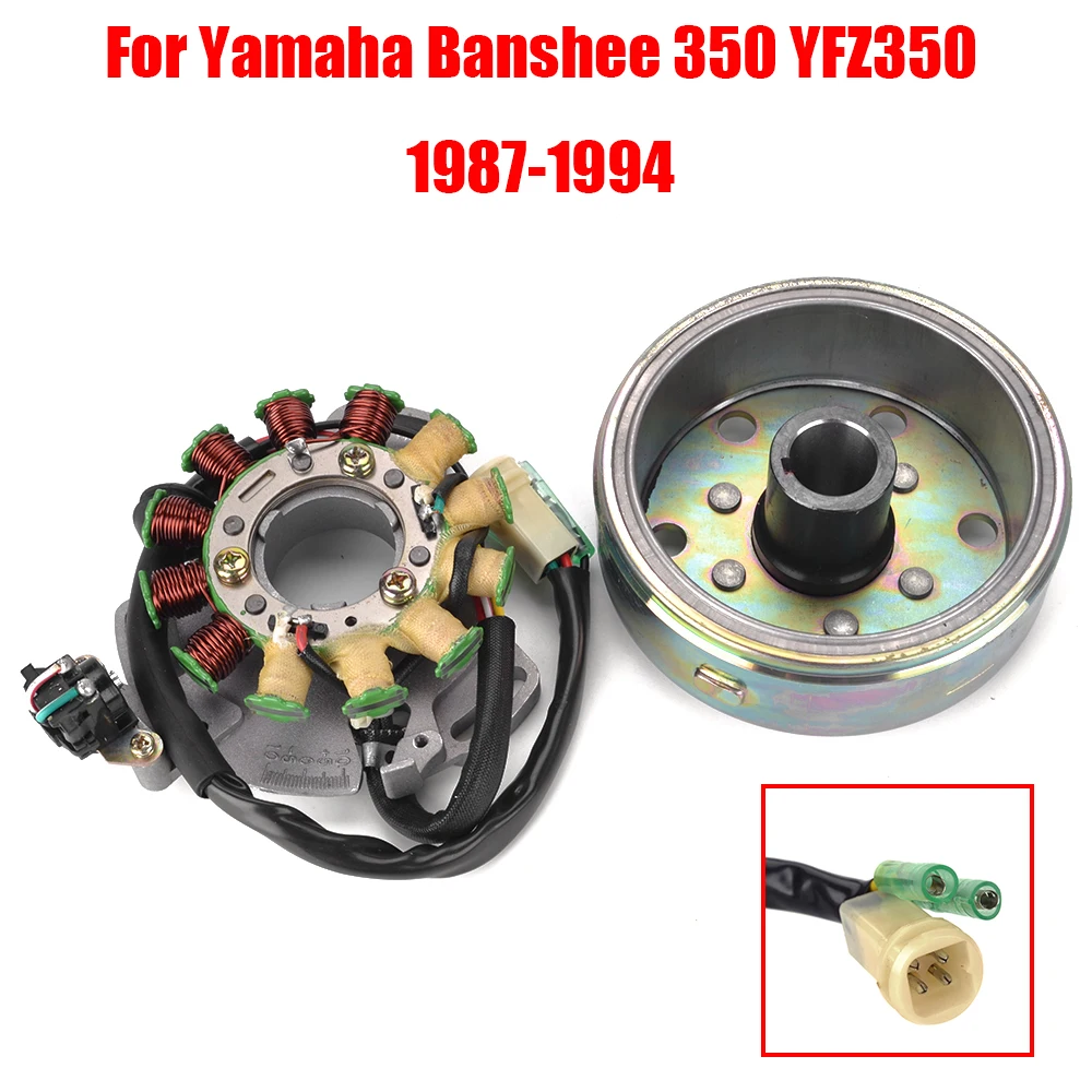 Motorcycle Ignition Magneto Stator Coil Rotor Assy For Yamaha Banshee 350 YFZ350 1987-1994