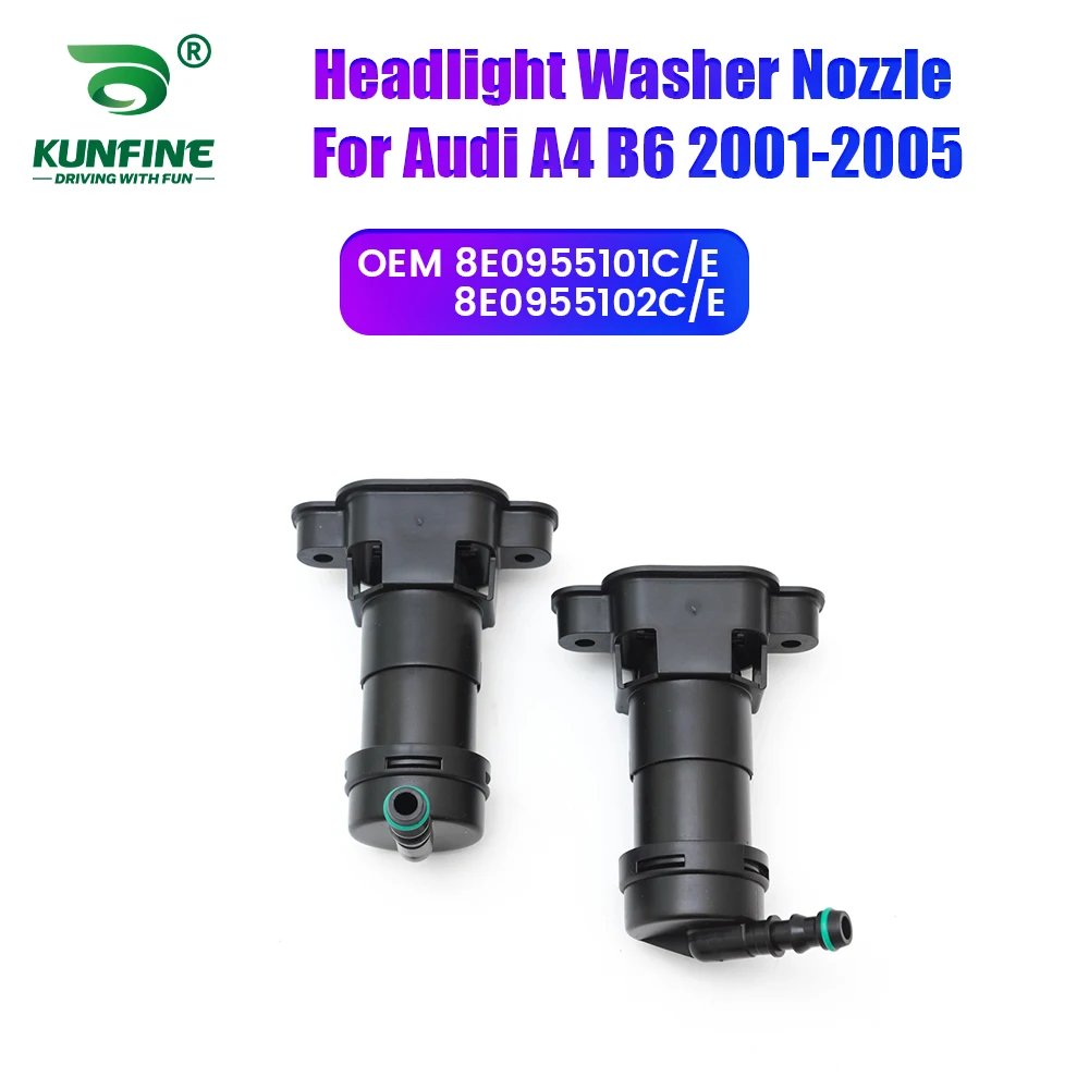 

Car Headlight Front Bumper Washer Spray Nozzle Jet Headlamp Pump Cover For Audi A4 B6 2001-2005 8E0955101C/E 8E0955102C/E