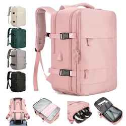 New Women Laptop Backpack 16inch Teenage Girl USB Charging School Backpack Independent Shoe Bag Travel Backpack Outdoor Backpac