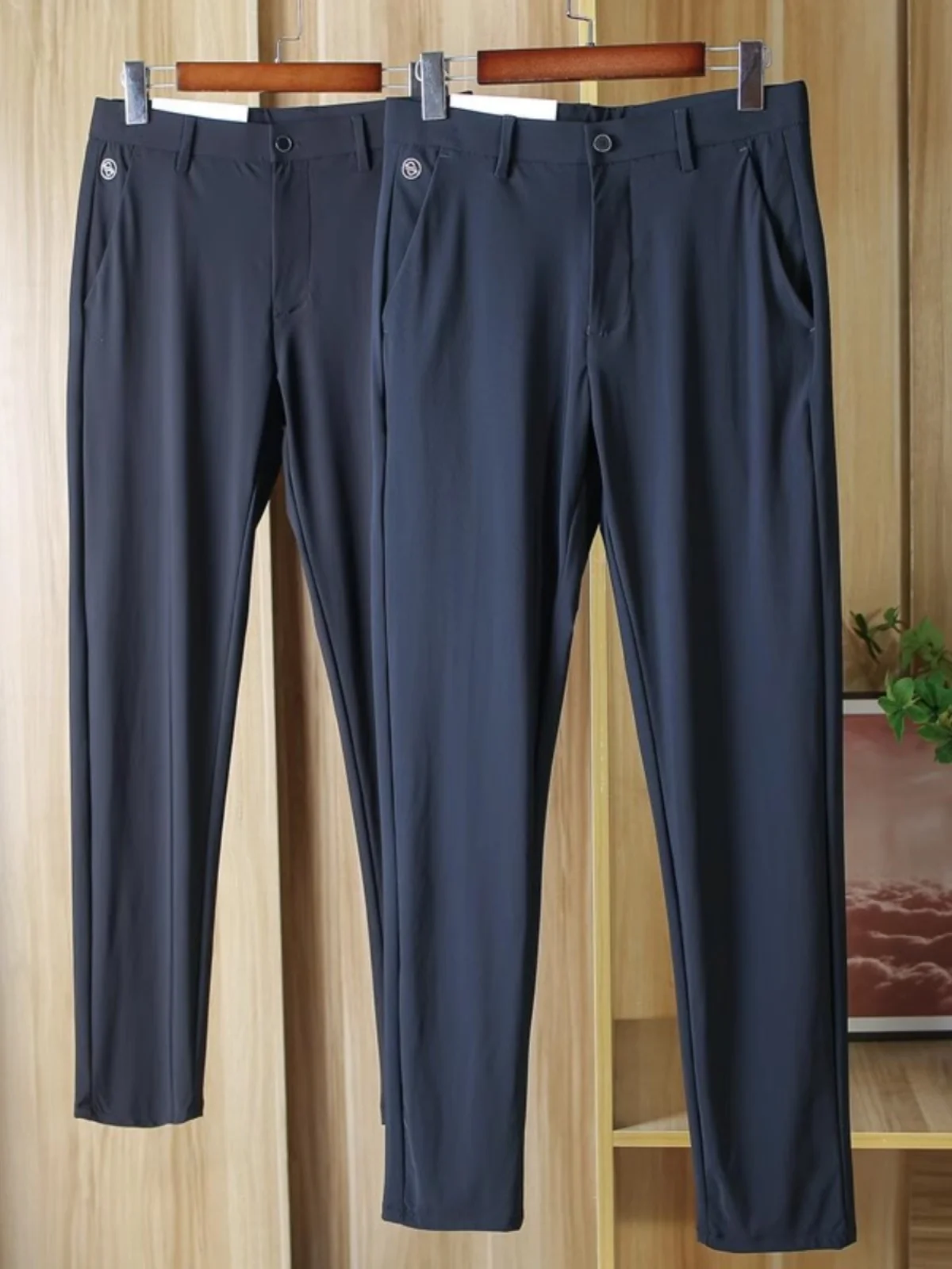 

Busin Commuting Men's Casual Straight Leg Long Pants Skin-friendly Cool Summer Trendy Youth Vitali Sle