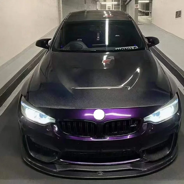 مصنع بيع GTS نمط تنفيس غطاء محرك السيارة الكربوني الحقيقي اغطية ألياف الكربون لسيارات BMW-F80 F82 M3 M4 2013 + #4