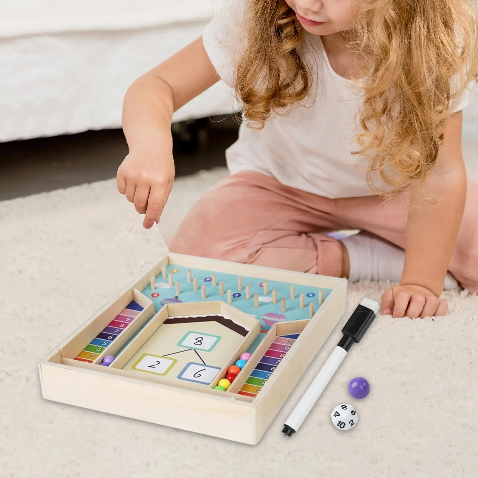 Wiskunde Manipulativa Educatief Speelgoed Met Kleurrijke Kralen Montessori Hout Wiskunde Speelgoed Voor Kleuterschool Kleuters Kinderen Jongens