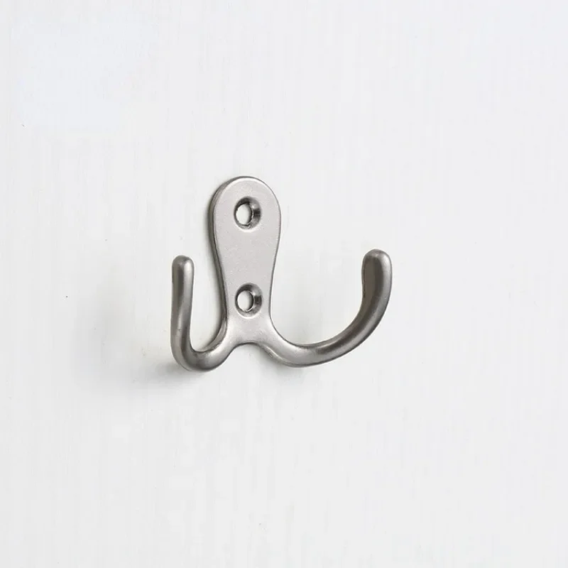 1PC Clothes Hanger Hook Wall mounted Metal Coat Rack Towel Hooks Key Holder Clothes Rack Furniture Hook Bathroom Accessories