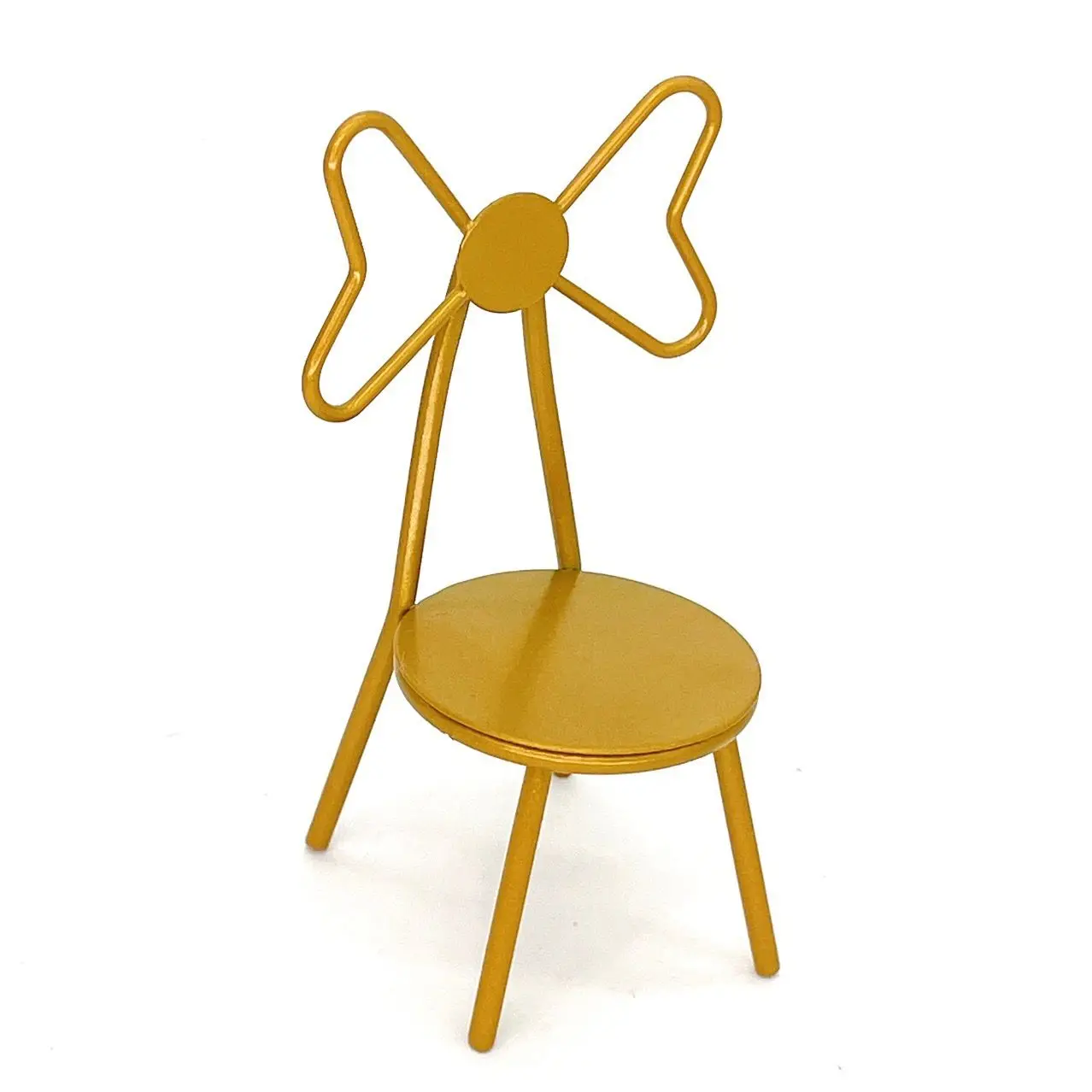 1:12 Mini Alloy Chair Model Dollhouse Miniature Model OB11 Scene Accessories Tabletop Decoration Gift