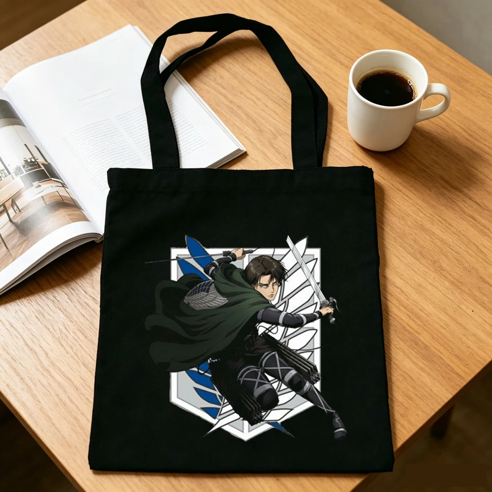 Attack on Titan Tragetasche, personalisierbare Einkaufstasche, wiederverwendbare Einkaufstasche für Damen – Detail 5
