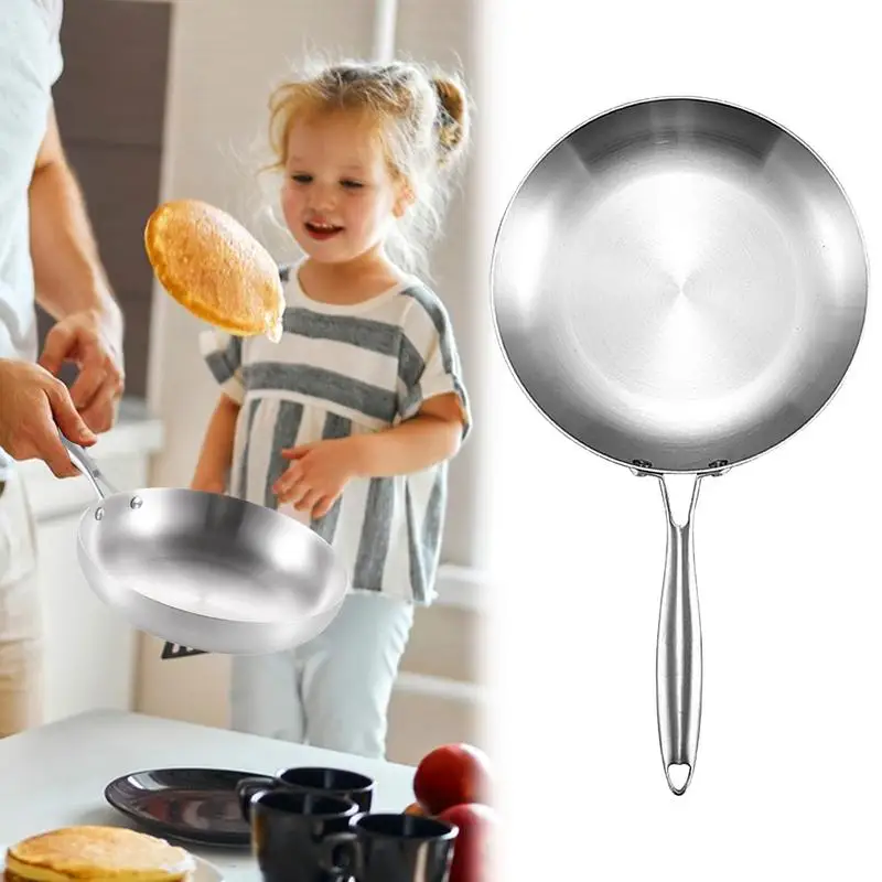 

Stainless Steel Pan Deep Skillet Cooking Pan Oven Safe Skillet Stainless Steel Cookware Steel Frying Pan For Steak And Eggs