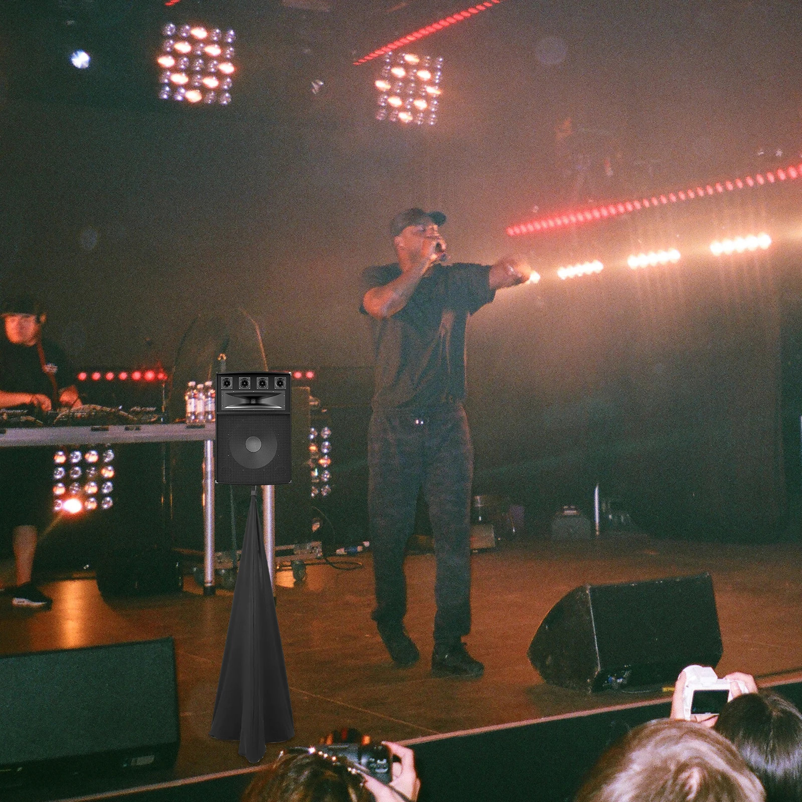 

1Pcs Wear-Resistant Speaker Stand Cloth Cover for Speaker Tripod Setup