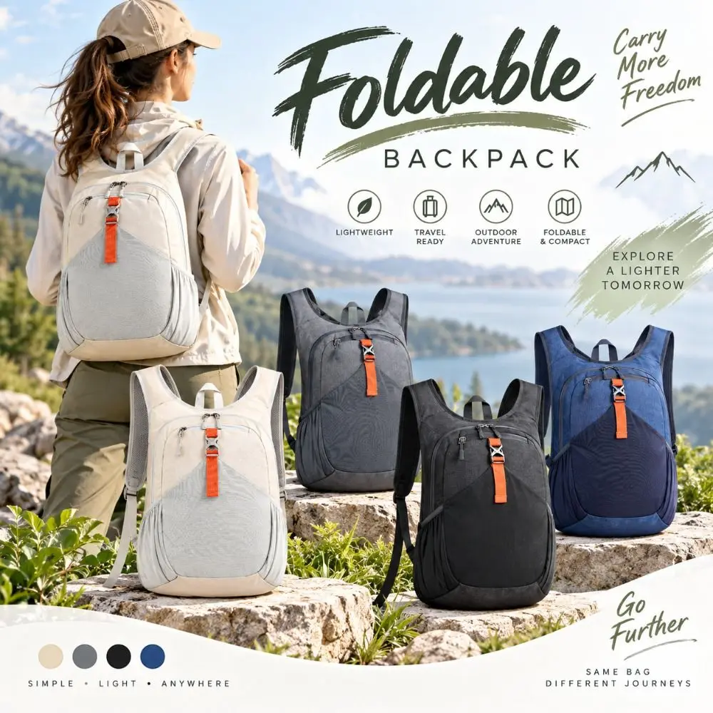 High Quality 15L Hiking Backpack Foldable Lightweight Small Backpack Compact Multiple Pockets Ultralight Hiking Daypack Hiking