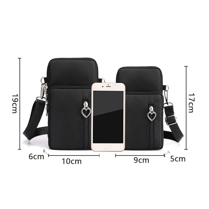 Mini Canvas Crossbody Bags For Women Men Small Handbags Shoulder Messenger Bag Korean Girl Boy Student Zipper Phone Bag Purses