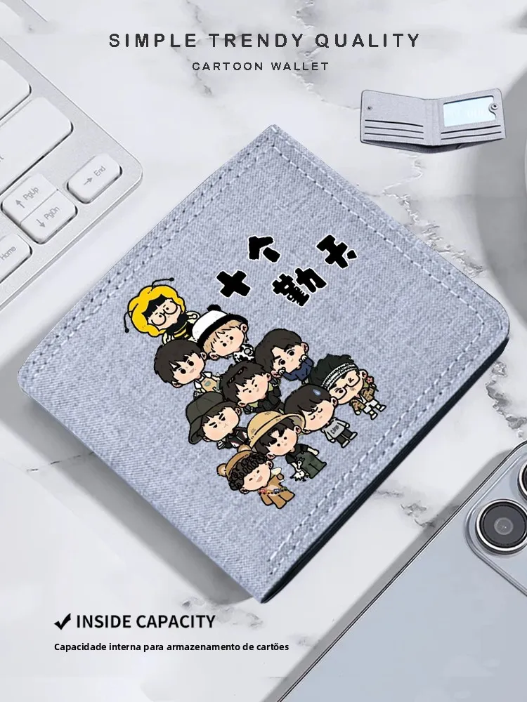 carteira-masculina-ultra-fina-em-lona-porta-cartoes-mata-estilo-curto-e-dobravel-fechamento-com-botao-escuro