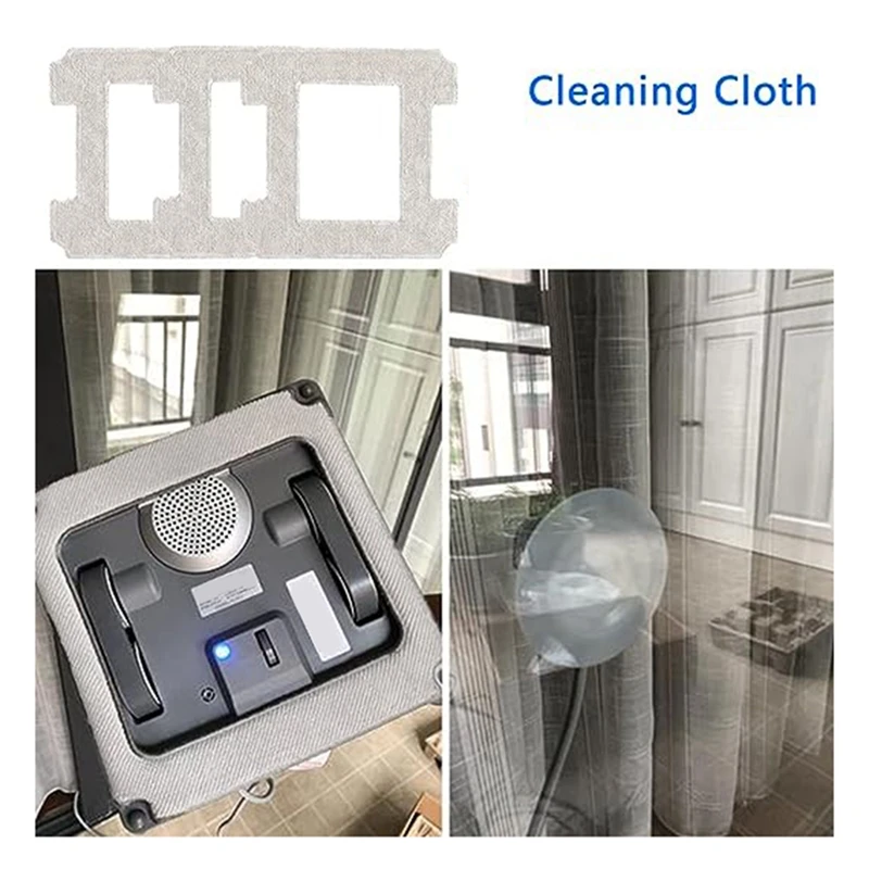 Paño de limpieza descontaminante de trapo, fibra blanca cremosa, adecuado para Ecovacs, Robot de limpieza de ventanas W1, accesorios de fregona W1PRO, 20 Uds.