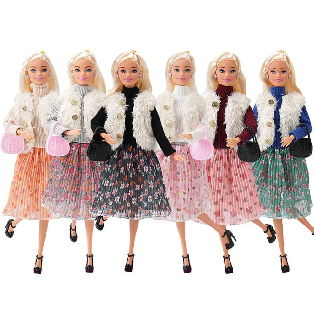 新しいファッションカジュアルドレス服靴バッグ冬のセータースカート人形 DIY アクセサリー手作り 1/6 BJD 30 センチメートル人形