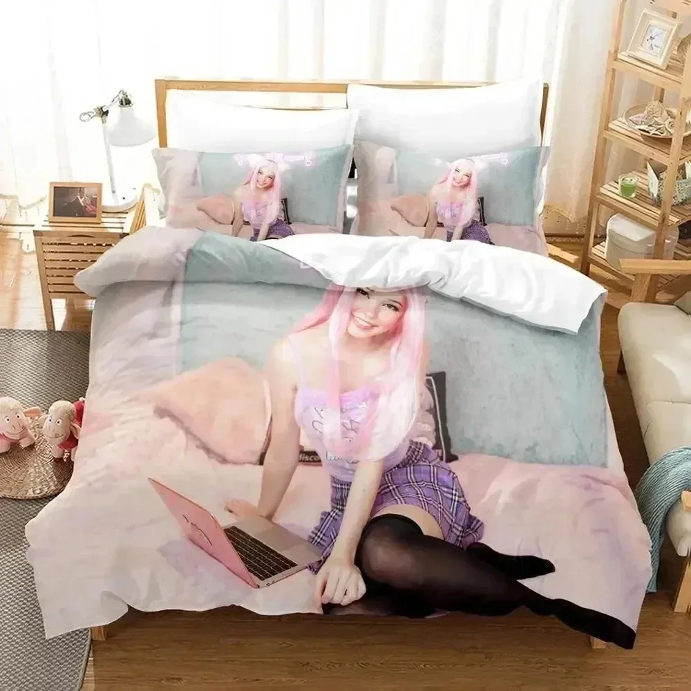 

3D Print Belle Delphine Bedding Set Duvet Cover Bed Set Quilt Cover Pillowcase king Queen Size Boys Adult Bedding Set